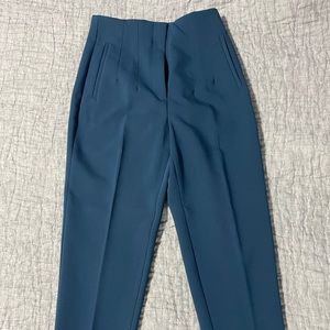 Zara High Waist Ankle Pant - Teal - M - NWOT